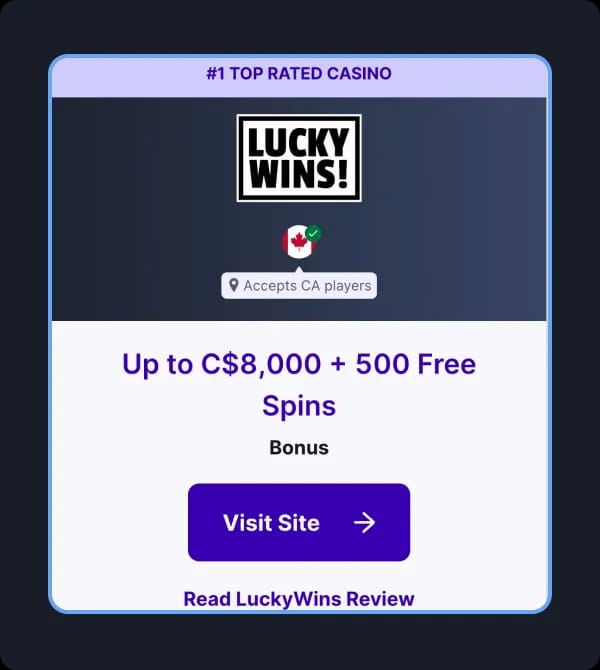 LuckyWins premium casino bonus Canada